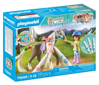 Playmobil, Horses of Waterfall, Set creativ cu cal si markere, 71640