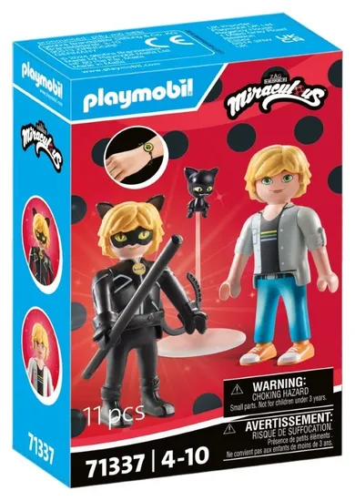 Playmobil, Miraculous, Adrien & Pisica Neagra, 71337