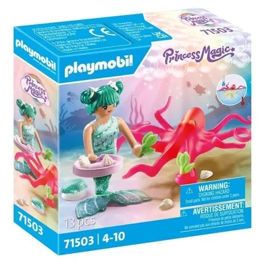 Playmobil, Princess Magic, Sirena cu caracatita care isi schimba culoarea, 71503