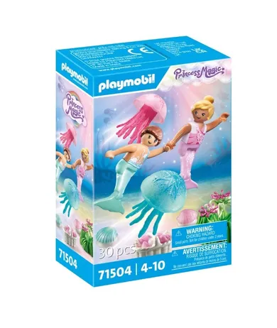 Playmobil, Princess Magic, Sirene mici cu meduza, 71504