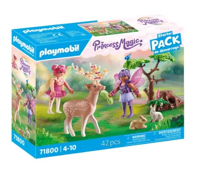 Playmobil, Princess Magic, Starter Pack: Zane cu animalute din padure, 71800