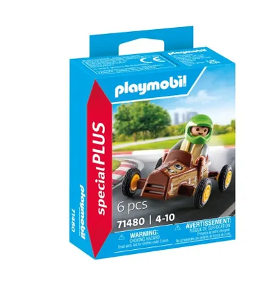 Playmobil, Special Plus, Copil cu masinuta kart, 71480