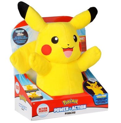Pokemon, Power Action, Pikachu, jucarie interactiva de plus