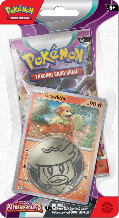 Pokemon TCG: Scarlet & Violet, Paldea Evolved, Checklane, joc de carti, 1 buc.