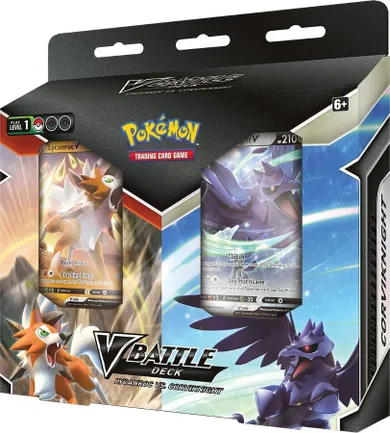 Pokemon TCG: V Battle Deck Bundle (Lycanroc V vs Corviknight V), joc de carti