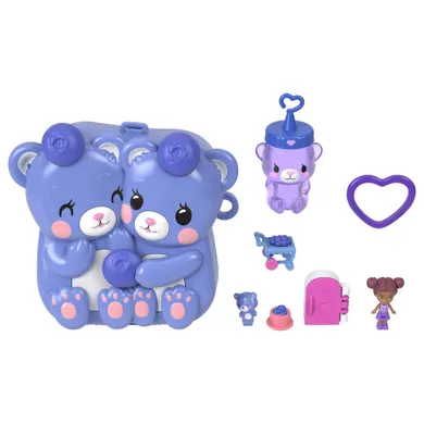 Polly Pocket, Blueberry Besties, set compact cu papusa si accesorii
