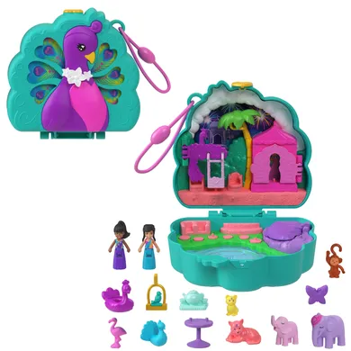 Polly Pocket, Peacock Garden, set de joaca cu figurine si accesorii