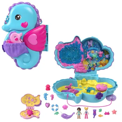 Polly Pocket, Purse Compact, Caluti de mare, set cu figurine si accesorii