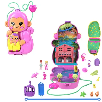 Polly Pocket, Purse Compact, Maimute, set cu figurine si accesorii