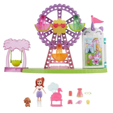 Polly Pocket, Tropical Treats Carnival, set de joaca cu papusa si accesorii