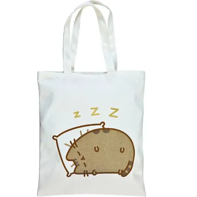 Pusheen, geanta de cumparaturi din bumbac, 34-38 cm