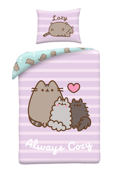 Pusheen, set lenjerie de pat single, 140-200 cm