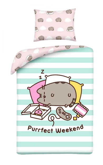 Pusheen, set lenjerie de pat single, 160-200 cm