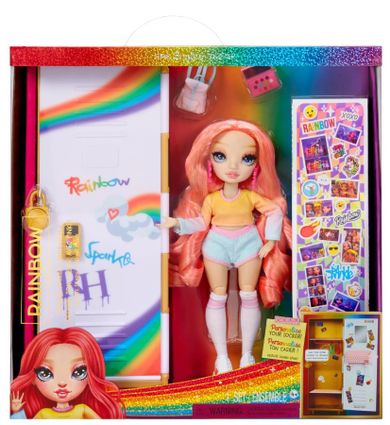 Rainbow High, Locker and Pinkly Paige, papusa fashion cu dulap