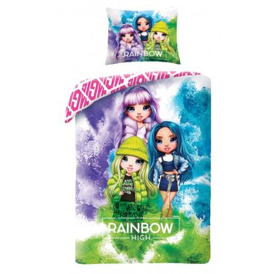 Rainbow High, set lenjerie de pat single, 140-200 cm