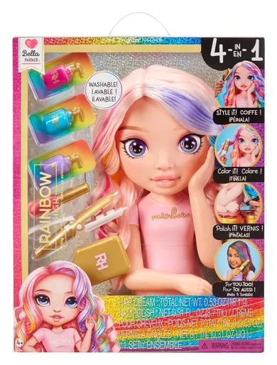 Rainbow High, Styling Head Playset 4w1, Bella Parker, set de joaca