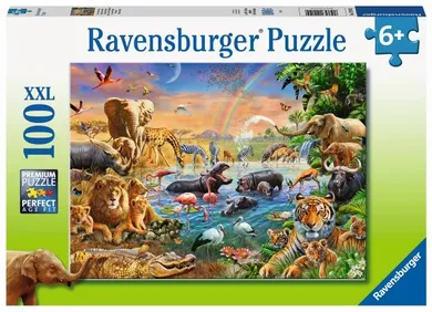 Ravensburger, Animale din savana, puzzle, 100 piese