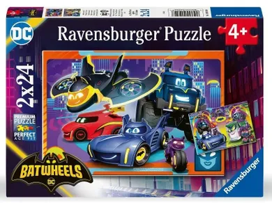 Ravensburger, Batwheels, puzzle, 2-24 piese