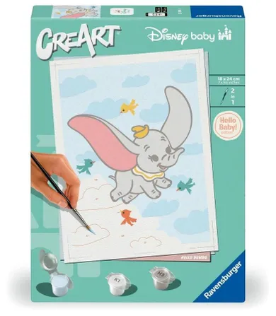 Ravensburger, CreArt, Disney Dumbo, pictura dupa numere, set creativ