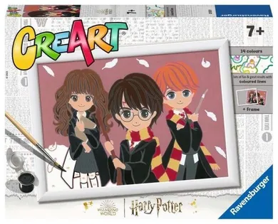 Ravensburger, CreArt, Harry Potter, pictura dupa numere, set creativ