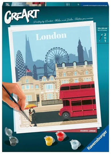 Ravensburger, CreArt, London, pictura dupa numere, set creativ