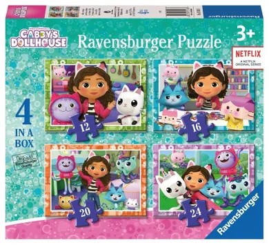 Ravensburger, Gabby's Dollhouse, puzzle, 4in1, 72 piese