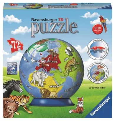 Ravensburger, Glob, puzzle 3D, 72 piese