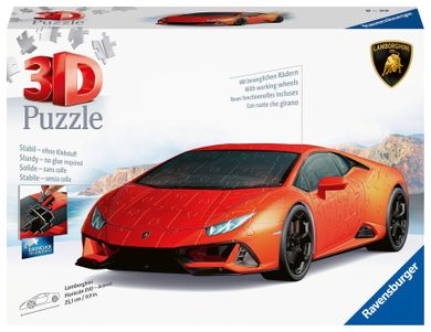 Ravensburger, Lamborghini Huracan Evo Arancio, 1:18, puzzle 3D, 108 piese