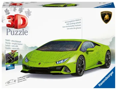 Ravensburger, Lamborghini Huracan Evo Verde, 1:18, puzzle 3D, 108 piese