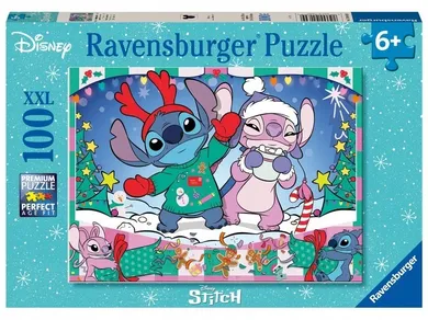 Ravensburger, Lilo si Stitch, Christmas, puzzle, 100 piese