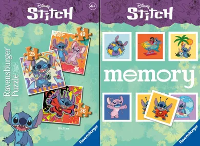 Ravensburger, Lilo si Stitch, puzzle + memory 3in1, 110 piese