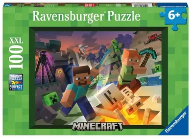 Ravensburger, Minecraft, puzzle, 100 piese