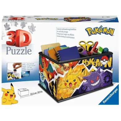 Ravensburger, Pokemon, cutie de rechizite scolare, puzzle 3D, 216 piese