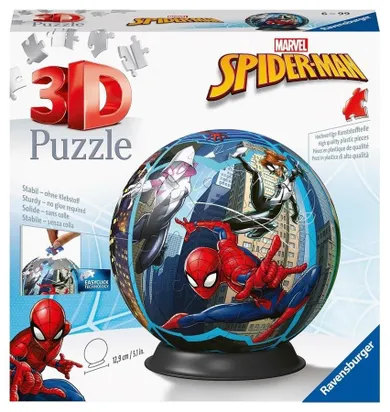 Ravensburger, Spider-Man, puzzle 3D, kula, 72 piese