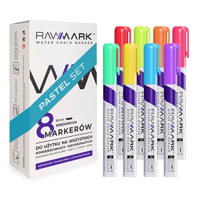 Rawmark, markere cu creta, 8 culori