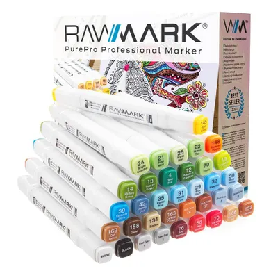 Rawmark, PurePro, set 36 markere duble, cu cerneala pe baza de alcool, multicolore, Serie Landscape