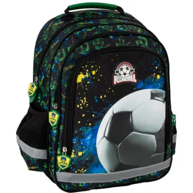 Rucsac pentru scoala, cu 2 compartimente, Football