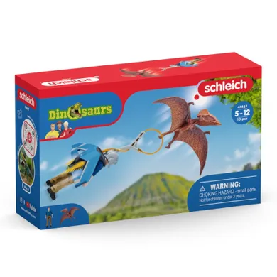 Schleich, Dinosaurs, Urmarire cu jet pack, set, 41467