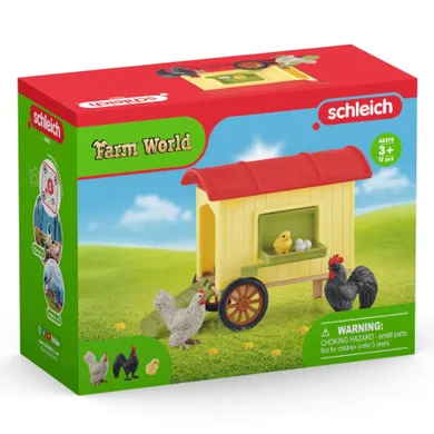 Schleich, Farm World, Cotet de gaini mobil, set, 42572