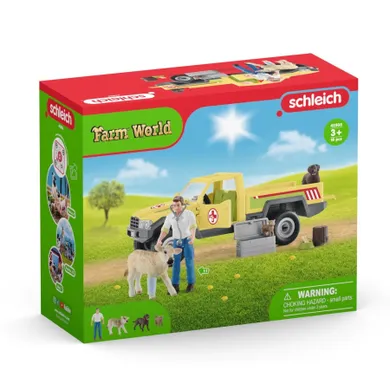 Schleich, Farm World, Masina de veterinar la ferma, set, 42503