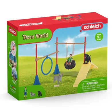 Schleich, Farm World, teren amenajat pentru catei, set, 42536