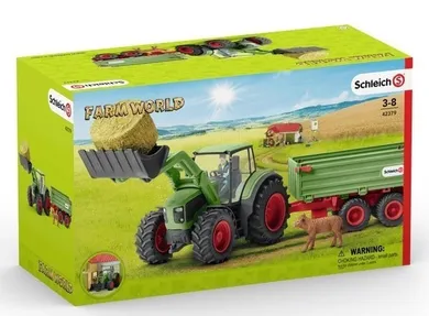 Schleich, Farm World, Tractor cu remorca, set, 42379