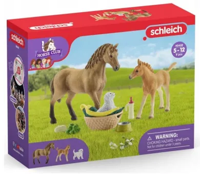 Schleich, Horse Club, Piel Quarter, cal si manz, set, 42432