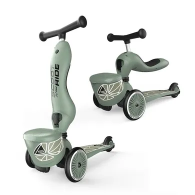 Scoot & Ride, Highwaykick 1, vehicul fara pedale si trotineta 2 in 1, Green Lines