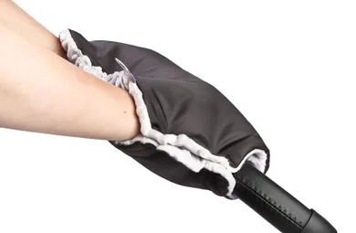 Sensillo, husa pentru carucior, minky, neagra