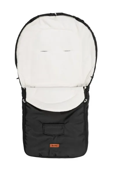 Sensillo, Sac de dormit polar pentru carucior, Negru, 95-40 cm