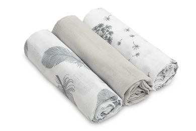 Sensillo, scutec din muselina, gri, 70-80 cm, 3 buc.