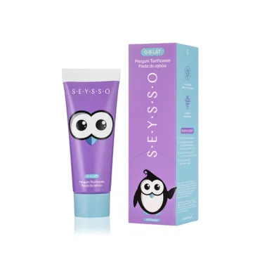 Seysso, Kids Penguin, pasta de dinti cu aroma de zmeura pentru copii, 0-6 ani, 75 ml