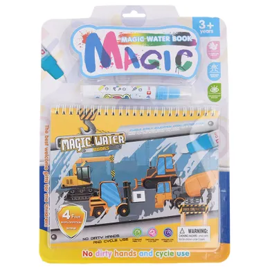 Smiki, carte magica de colorat cu apa, santier