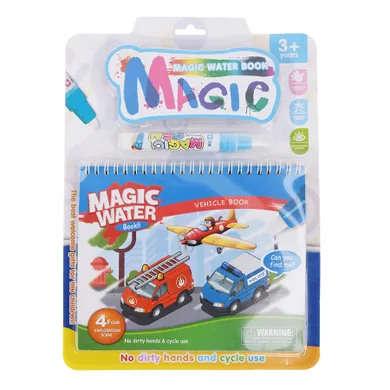 Smiki, carte magica de colorat cu apa, vehicule